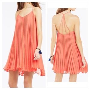 BCBGMAXAZRIA Giselle Strappy Pleated Dress
